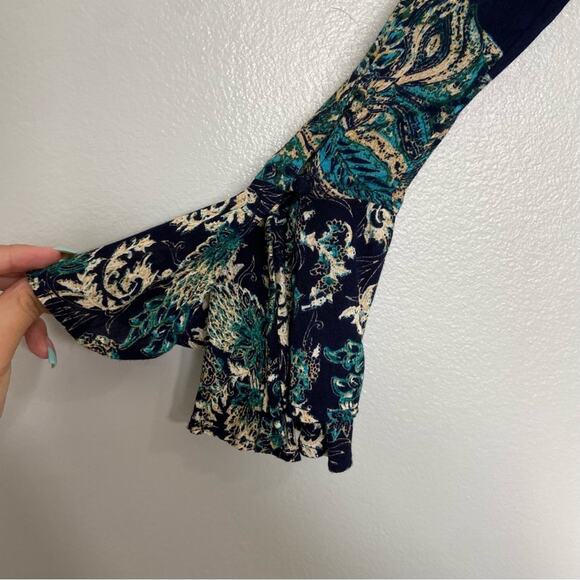 Free People Navy Blue & Green Long
Sleeve Lady Luck Tunic Size XS NWT - Picture 6 of 11